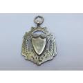 A RARE ANTIQUE HALLMARKED SILVER FOB MEDALLION DATED 1904 BY JOSEPH WILLMORE !