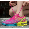Colorful Knitted Chunky Sneakers for Women - Breathable Mesh Lace-Up Running Shoes UK4