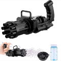 Bubble Gatling Machine 8 Hole Battery Powered Toddler Electric Gun Outdoor Toy