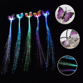 LED Party Colorful Butterfly Wig Braids Luminous Fiber Optic Hair Clip