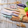 6-Piece Colorful Knife Set Made Of Non-Stick Wheat Straw