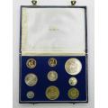 1962 Long Proof Set with both Gold coins R2 & R1 included. FDC