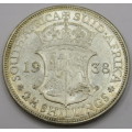 1938 South African 2 & a Half Shillings UNC