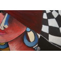 Off to the races  Oil on Board Get your painting while the artist is still affordable