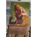 Reflection Girl on a chair Theunis Smith ...International seller..Top Art...INVEST NOW