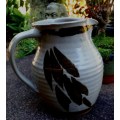 BEAUTIFUL AND ARTY STUDIO POTTERY - LARGE HAND PAINTED JUG