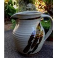 BEAUTIFUL AND ARTY STUDIO POTTERY - LARGE HAND PAINTED JUG