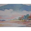 LOVELY ORIGINAL WATERCOLOUR by ANTHEA STUBBS - S.AFRICAN LANDSCAPE ON GOOD QUALITY PAPER