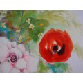 STUNNING AND BEAUTIFUL ORIGINAL PAINTING - UNUSUAL STYLE - FRESH AND LOVELY