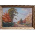 VINTAGE: FABULOUS ORIGINAL IMPRESSIONIST PAINTING - SIGNED. IN ORIGINAL FRAME - A MUST SEE!