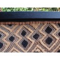 Investment - Valuable African Kuba cloth. In dark wood frame - super Afrochic decor item.