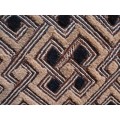 Investment - Valuable African Kuba cloth. In dark wood frame - super Afrochic decor item.