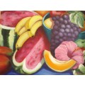 Two stunning originals, Arlene McDade - Tropical Fruit 1 & 2. Buy direct and save gallery commission