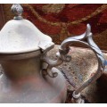 Gorgeous antique solid/heavy silver plated on copper - Crown BSC - blast from the past.