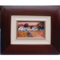 A pair of original Diane Erasmus abstract impressionist, S.African landscapes, well framed.