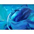 Fabulous original abstract Arlene McDade - `Aqua` oil on canvas. Well below gallery price.