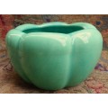 Gorgeous Pumpkin Vase - Fabulous jade-green colour.  Has `6`on base.