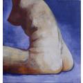 Original oil on canvas - Lavender Nude.  Gorgeous arty and tasteful painting.