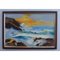 Original seascape. A New Day. Dramatice sunrise over the ocean. Well framed.