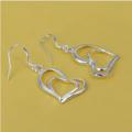 Eternia - 925 Stamped silver, Double Heart Earrings.