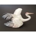 Superb Lladro `Fluttering Crane` Figurine #1598, sculpted by Debon, (Retired)