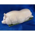Vintage Large Chubby Sleeping Pig Piggy Piglet
