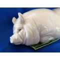 Vintage Large Chubby Sleeping Pig Piggy Piglet
