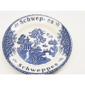 Enoch Wedgwood Tunstall Schweppes Plate Dish Blue White England Asian  #