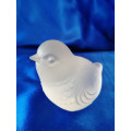 EXQUISITE!! SIGNED!! BACCARAT FRANCE FROSTED CRYSTAL BIRD *