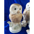 Vintage Four Cute Owl Figurines  #