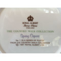 Royal Albert Bone China  The Country Walk Collections Plate  Rabbits Spring Capers *