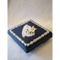Vintage Wedgwood Jasper Portland Blue Diamond Trinket Box  #