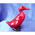 ROYAL DOULTON FLAMBE RED GLAZED PORCELAIN STANDING DUCK *