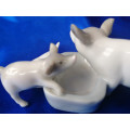Very Old Porcelain Mother Pig with Her Babies *