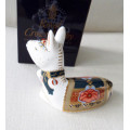 Royal Crown Derby Donkey Foal Paperweight - Gold Stopper - Original Box #