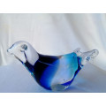 Vintage Studio Glass Blue Bird Paperweight