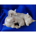 Lladro Figure `Playful Piglets` Sow with two piglets No 5228 1984