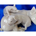 Lladro Figure `Playful Piglets` Sow with two piglets No 5228 1984