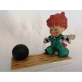 Goebel red head figurine Boy with Ball, Strike  #