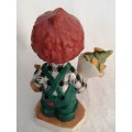 Goebel red head figurine Boy with Flowers, Good News #