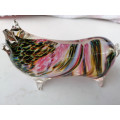 Avondale Handmade Glass Pig Paperweight / Ornament