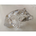 Vintage German PETS Clear Glass Lead Crystal PIG