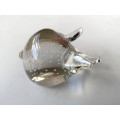 Clear Glass PIG Paperweight