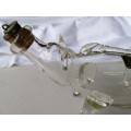 Vintage Kumela Art Glass `Gin Pig` Decanter, Finland, 1960s // Hand Blown Scandinavian Modern Glass