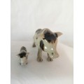 Vintage Two Pottery Glazed Pigs