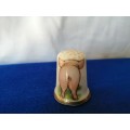 Bone China Thimble Pink Pig