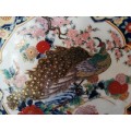 Vintage Japan Gold Imari Ware  Porcelain Plate - Gold Trim - Floral with peacock #