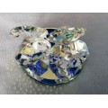Stunning Crystal Glass Oyster Shells on Mirror