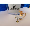 GENUINE Swarovski Crystal  MEMORIES LOVELY JUG WITH TWO GLASSES  GOLD PLATED
