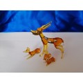 Stunning vintage blown glass Bambi family